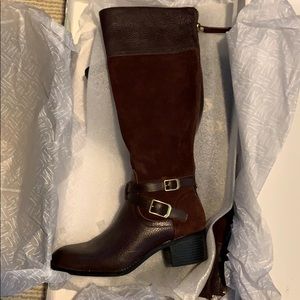 Franco Sarto Aubergine Tall Boot size 8.5M Merlot